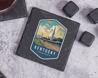 Kentucky State Gift, Custom Stone Coaster, Kentucky Souvenir, Housewarming Gift, Kentucky Home State, Home Coasters, Kentucky Decor