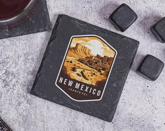 New Mexico Home State, Home Coasters, Custom Stone Coaster, New Mexico Decor, Housewarming Gift, New Mexico State Gift, New Mexico Souvenir