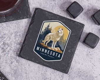 Minnesota Decor, Minnesota Souvenir, Housewarming Gift, Minnesota State Gift, Minnesota Home State, Custom Stone Coaster, Home Coasters