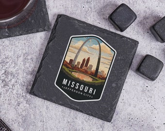 Missouri State Gift, Missouri Souvenir, Custom Stone Coaster, Missouri Home State, Housewarming Gift, Missouri Decor