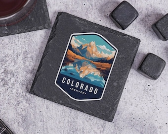 Colorado Souvenir, Home Coasters, Colorado Decor, Custom Stone Coaster, Colorado State Coasters, Housewarming Gift, Colorado Gift