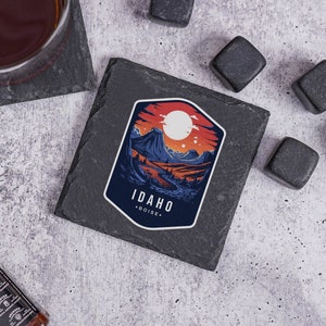 Idaho Decor, Idaho State Gift, Custom Stone Coaster, Idaho Home State, Home Coasters, Housewarming Gift, Idaho Souvenir