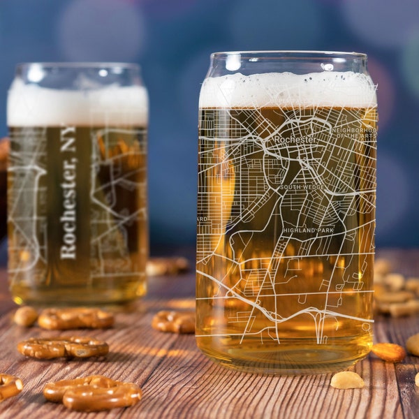 Rochester Map Etsy