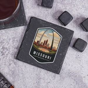 Missouri State Gift, Missouri Souvenir, Custom Stone Coaster, Missouri Home State, Housewarming Gift, Missouri Decor
