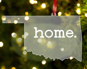 Oklahoma Home Ornament, Oklahoma State Gift, Oklahoma Decor, Christmas Tree Ornament, Home Ornament, Oklahoma Christmas, Oklahoma Souvenir