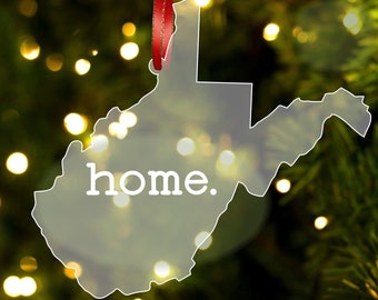 West Virginia Home Ornament, West Virginia State, Christmas Tree Ornament, Home Ornament, West Virginia Christmas, West Virginia Souvenir