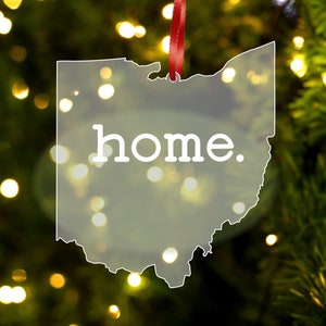 Ohio Home Ornament, Ohio State Gift, Ohio Decor, Christmas Tree Ornament, Home Ornament, Ohio Christmas, Ohio Souvenir, Ohio Gifts