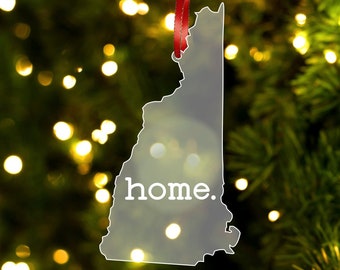 New Hampshire Home Ornament, New Hampshire State Gift, New Hampshire Decor, Christmas Tree Ornament, Home Ornament, New Hampshire Souvenir