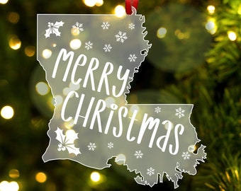 Louisiana Christmas Ornament, Louisiana State Gift, Louisiana Gifts, Louisiana Decor, Christmas Tree, Home Ornament, Louisiana Christmas