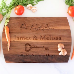 Our First Home, Personalized Cutting Board, First Time Home Buyer, Housewarming Closing Gift, Realtor Gift for Client, Custom Charcuterie