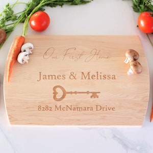 New Home Gift, Custom Cutting Board, Our First Home, Housewarming, Realtor Gift for Client, Personalized Charcuterie Board, Gift for Couple