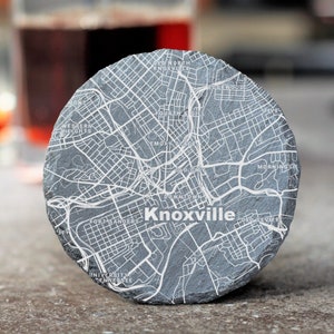 Knoxville Map Coasters, Housewarming, Knoxville Gift, Coaster Set, Realtor Closing, Knoxville Art, Knoxville Tennessee, City Streets