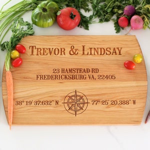 New Home Gift, Coordinates Gift, Realtor Closing Gift, Real Estate Gift, Housewarming, First Time Home Buyer, Address Gift, Personalized