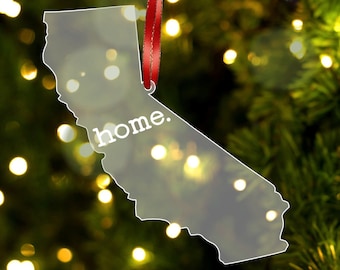 California Home Ornament, California State Gift, Christmas Tree Ornament, Home Ornament, California Christmas, California Souvenir