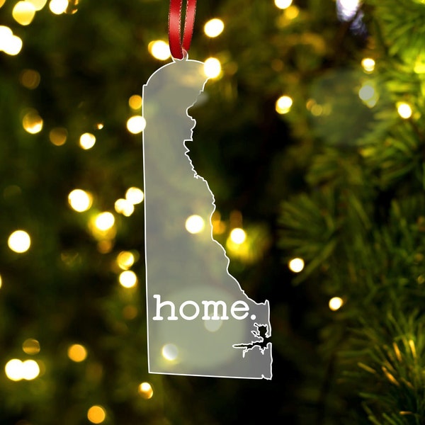 Delaware Home Ornament, Delaware State Gift, Delaware Decor, Christmas Tree Ornament, Home Ornament, Delaware Christmas, Delaware Souvenir