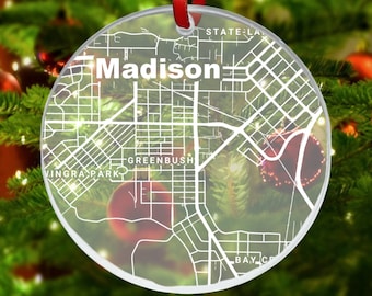 Madison Wisconsin Christmas Ornament 2022 Historical Society Madison Wi Ornament | Etsy
