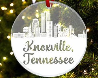 Knoxville Skyline Ornament, Knoxville TN Gift, New City, Cityscape Ornament, New Home, First Apartment Ornament, Knoxville Housewarming