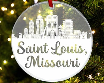 Saint Louis Skyline Ornament, Saint Louis Missouri Gift, New City, Cityscape Ornament, New Home, First Apartment Ornament, Housewarming