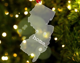 New Jersey Home Ornament, New Jersey State Gift, Christmas Tree Ornament, Home Ornament, New Jersey Christmas, New Jersey Souvenir