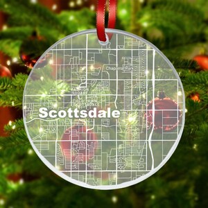Scottsdale AZ Ornament, Scottsdale AZ Gift, New City, Scottsdale Christmas Ornament, New Home, Moving Away, Scottsdale City Street, AZ Decor