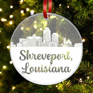 Shreveport Skyline Ornament, Shreveport Louisiana Gift, New City, Cityscape Ornament, New Home, First Apartment Ornament, Housewarming