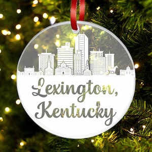 Lexington KY Skyline Ornament, Lexington Kentucky Gift, New City, Cityscape Christmas Ornament, Home, First Apartment Ornament, Housewarming