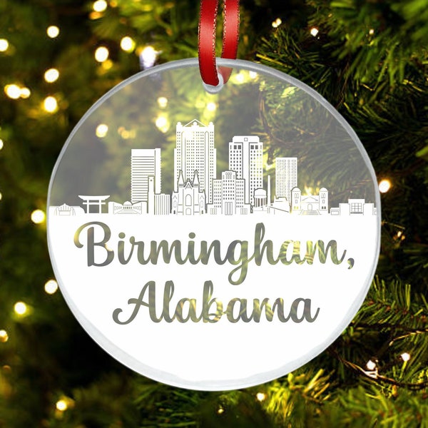 Birmingham Skyline Ornament, Birmingham AL Gift, New City, Cityscape Christmas Ornament, New Home, First Apartment Ornament, Housewarming