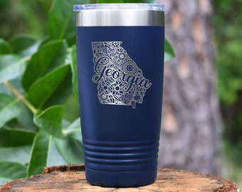 Georgia Tumbler, Georgia Gifts, Georgia Travel Mug, Georgia Coffee Tumbler, Home State Georgia, Georgia Housewarming Gift, State Pride Mug