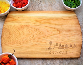 Knoxville Skyline Cutting Board, Knoxville Tennessee, Knoxville Line Art, Modern Skyline, City Skyline, Knoxville TN Skyline Gift, Tennessee