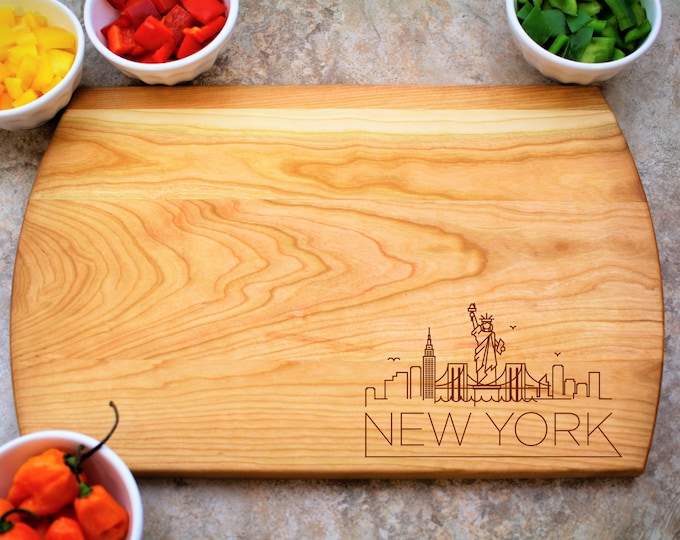 New York City Skyline Cutting Board, New York Gift, New York City Line Art, Modern Skyline, City Skyline, New York Skyline Gift, New York NY