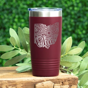 Ohio Tumbler, Ohio Gifts, Ohio Travel Mug, Ohio Coffee Tumbler, Home State Ohio, Ohio Housewarming Gift, State Pride