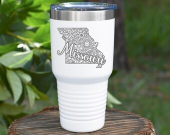 Missouri Tumbler, Missouri Gifts, Missouri Travel Mug, Missouri Coffee Tumbler, Home State Missouri, Missouri Housewarming Gift, State Pride