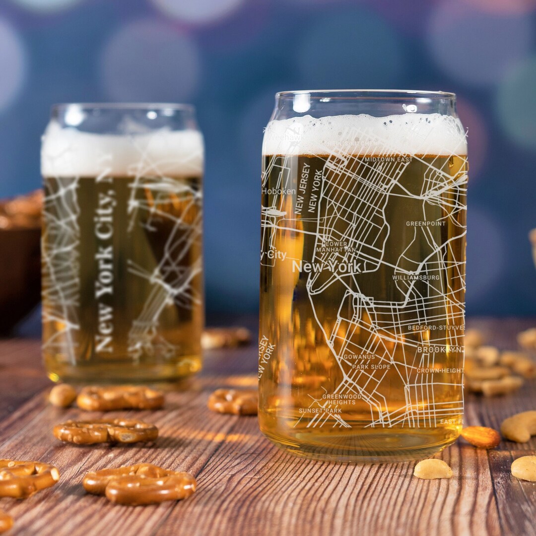 New York City Beer Can Glass, New York City Beer Can Glass Gift