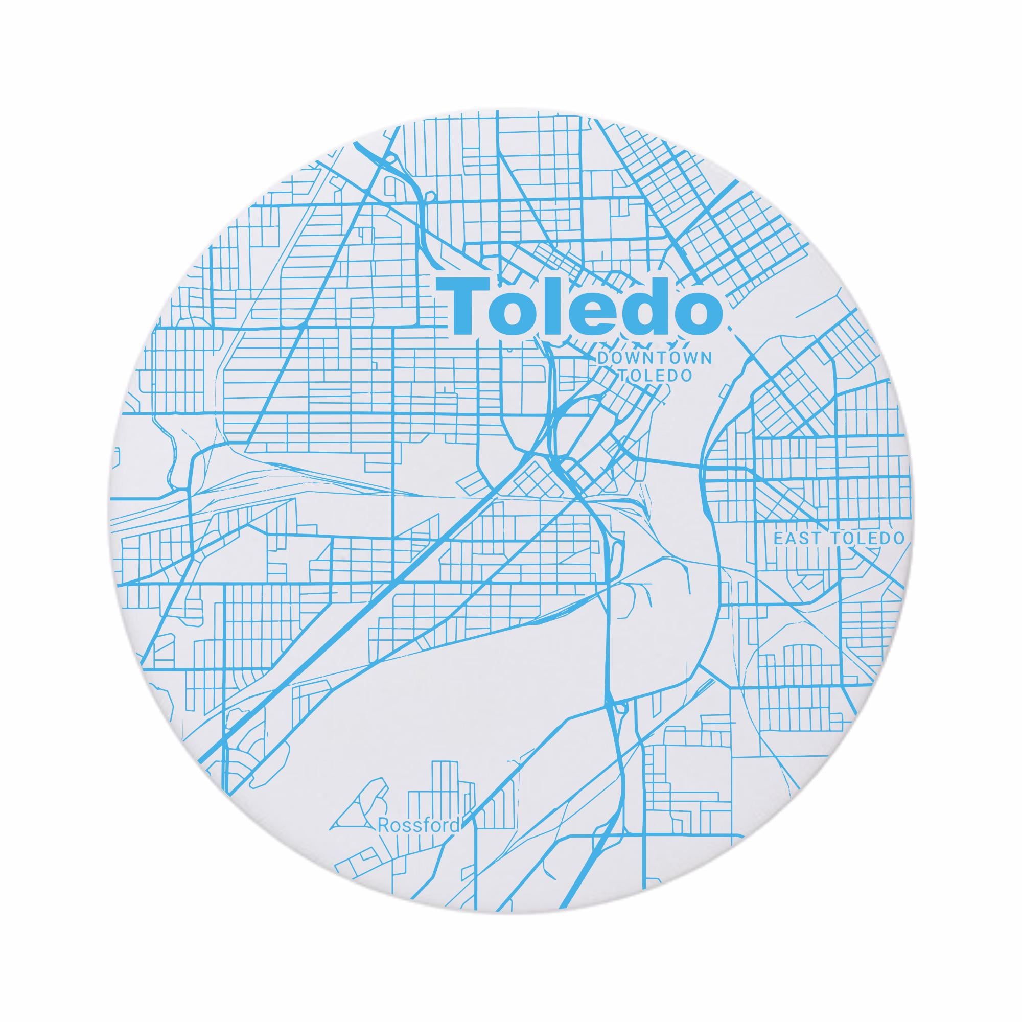 Discover Toledo OH Map Ceramic Coasters - Ohio Decor and Gift