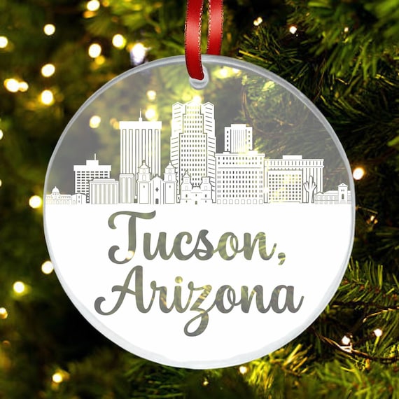 Tucson Skyline Ornament Tucson Arizona Gift New City Etsy