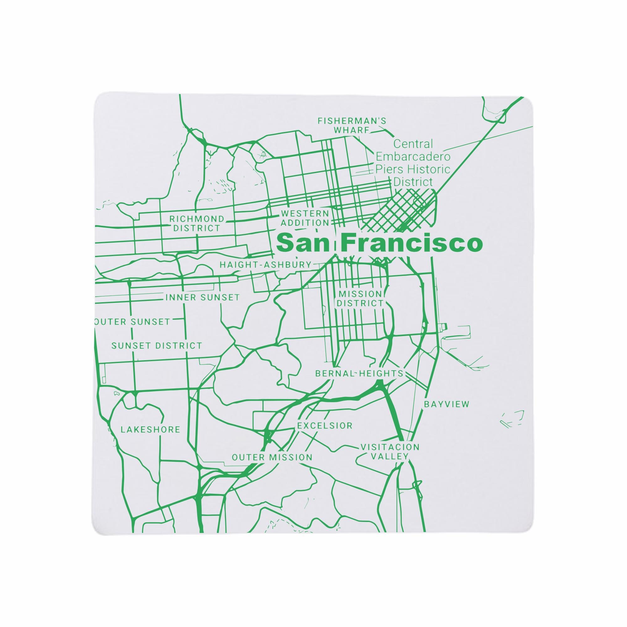 Discover San Francisco CA Coasters California Home Decor, CA Gift, Travel Keepsake, Ceramic Coaster Set