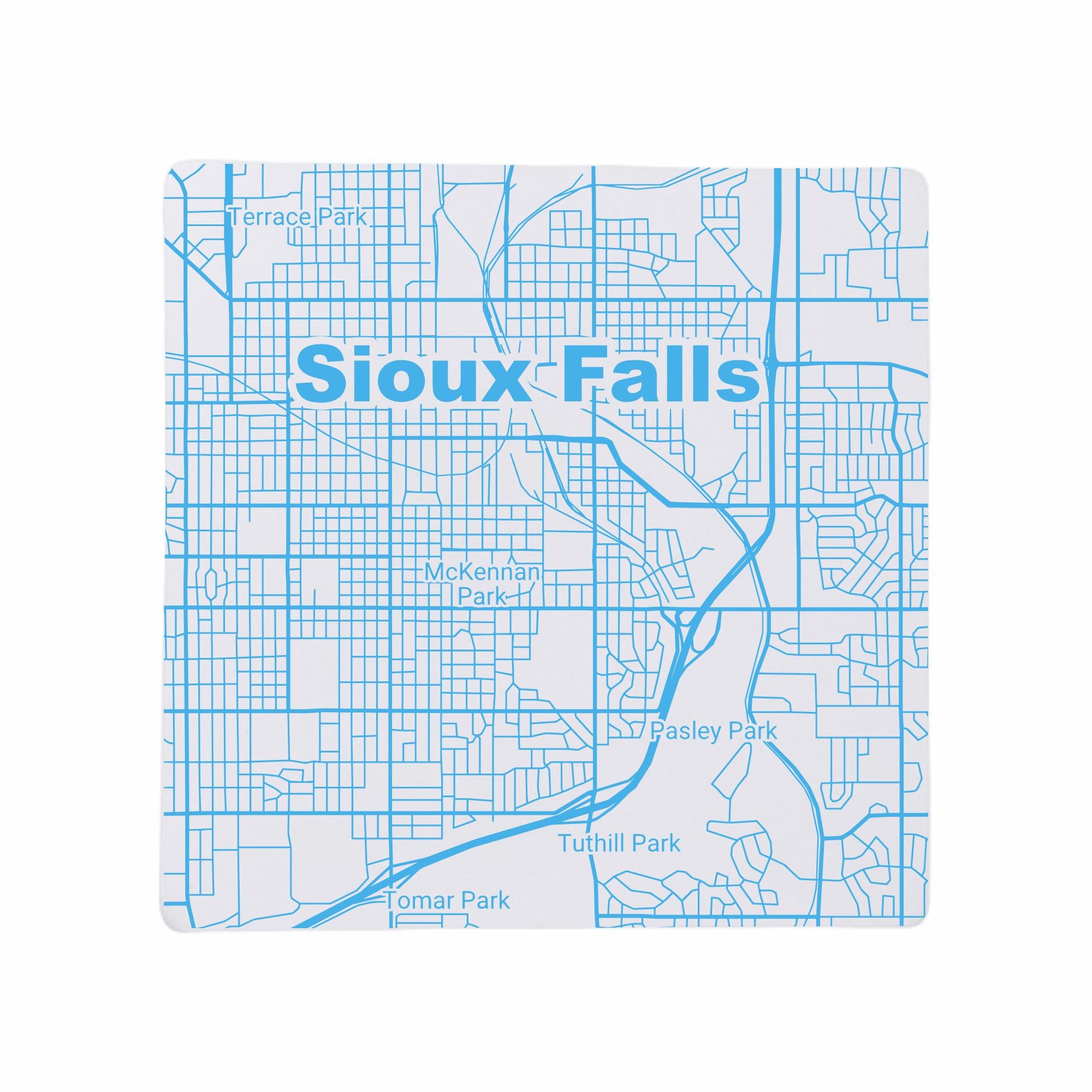 Discover Sioux Falls SD Coasters South Dakota Home Decor, SD Gift, Travel Keepsake, Ceramic Coaster Set