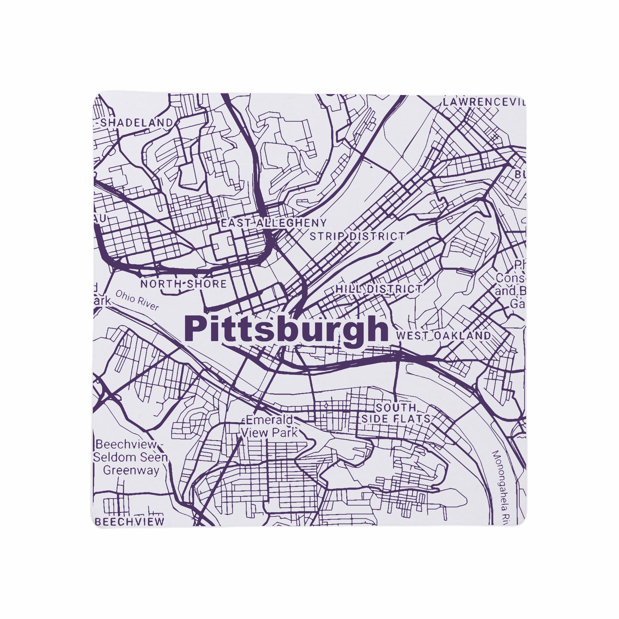 Discover Pittsburgh PA Coasters - Pennsylvania Home Decor Ceramic Coaster Set