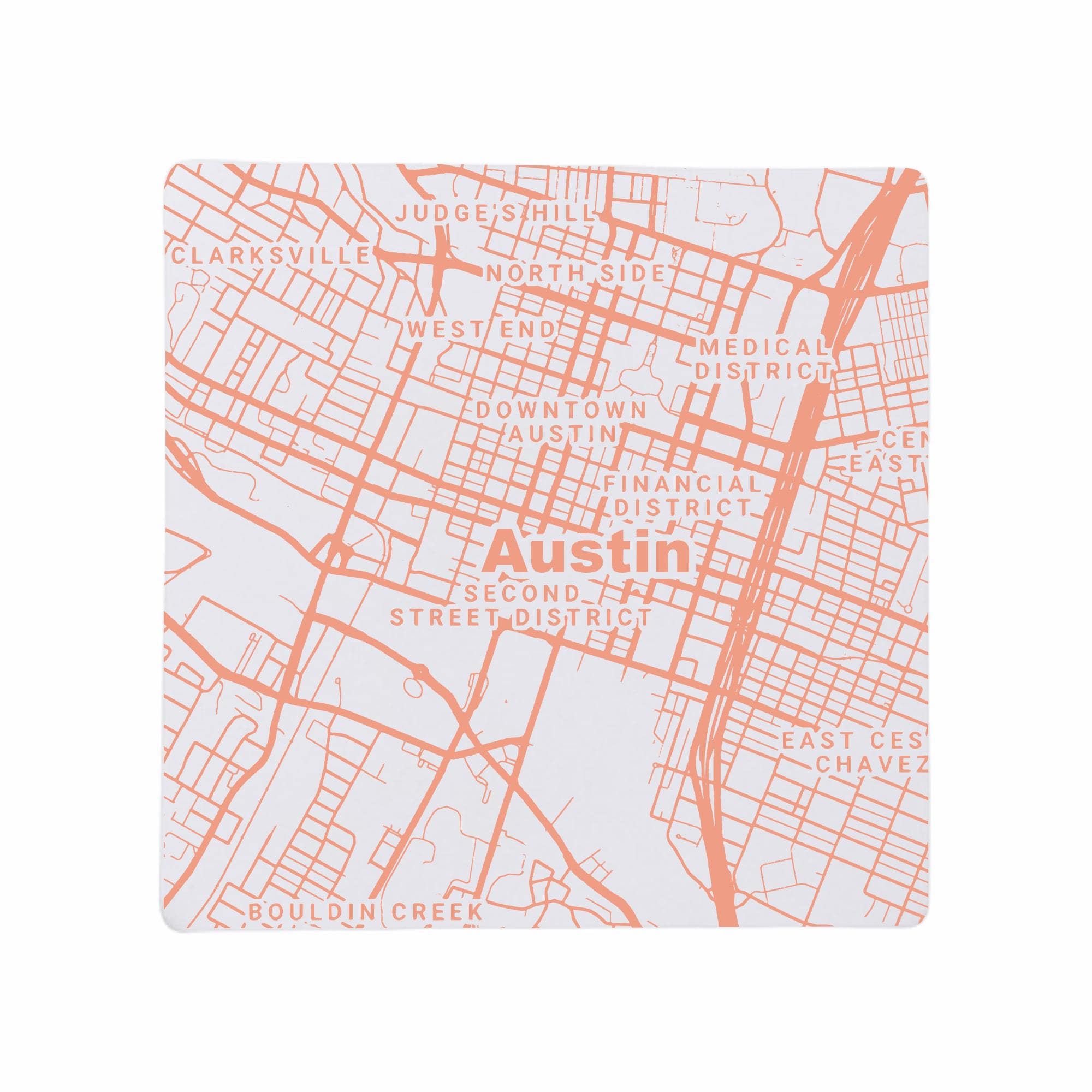 Discover Austin TX Ceramic Coaster Set - Texas Home Decor and Travel Keepsake