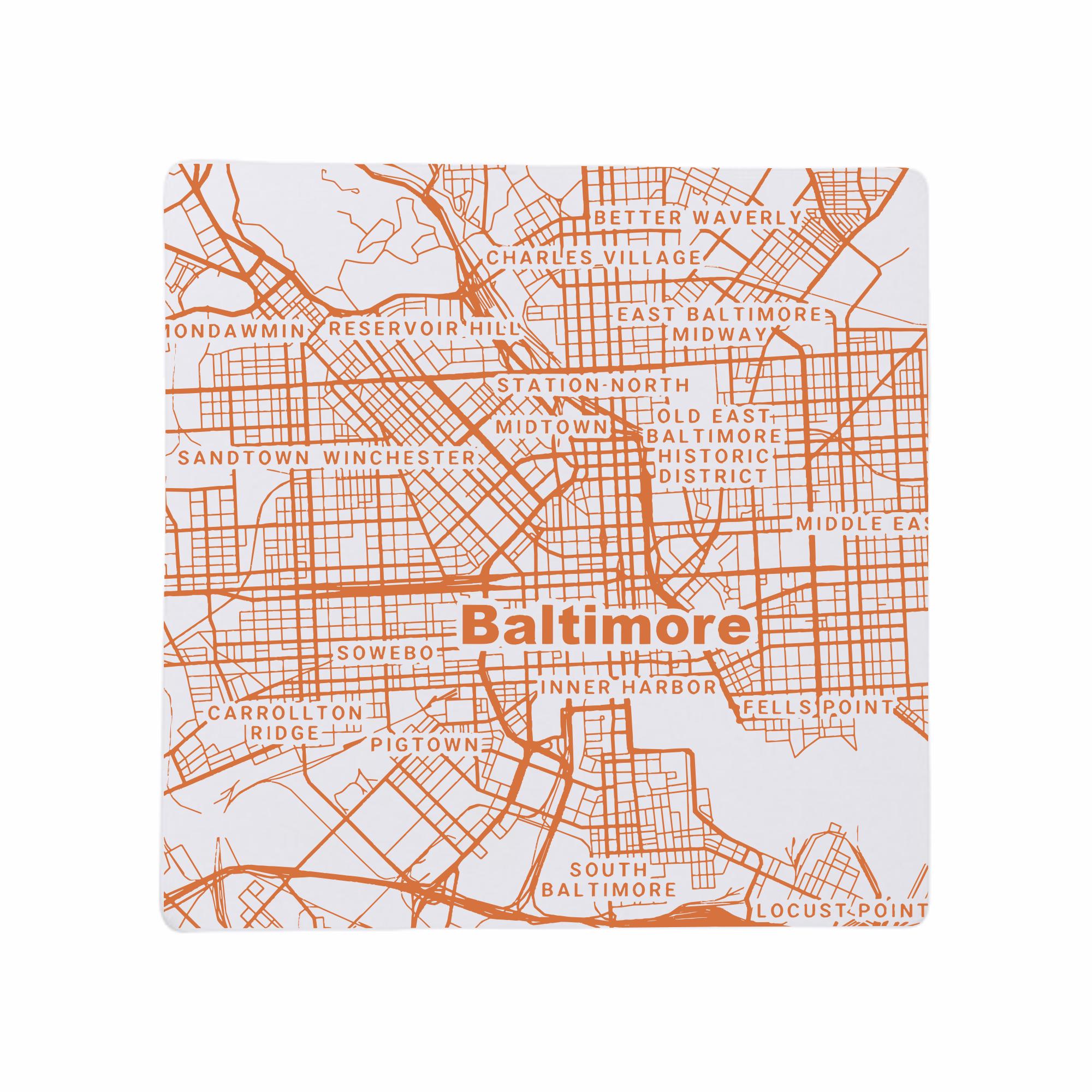 Discover Baltimore MD Ceramic Coaster Set | Maryland Home Decor & Gift