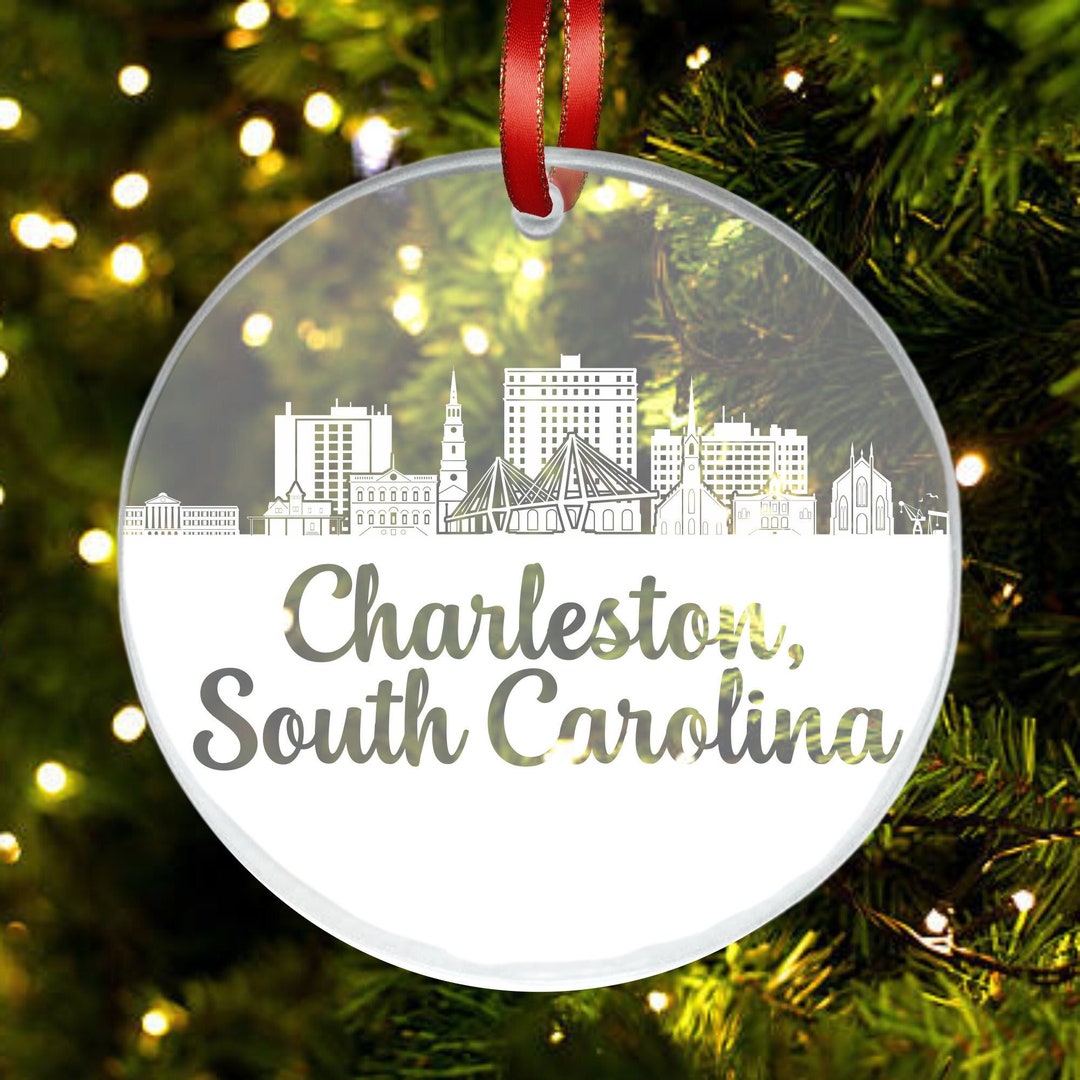 Charleston Skyline Ornament, Charleston SC Gift, New City, Cityscape