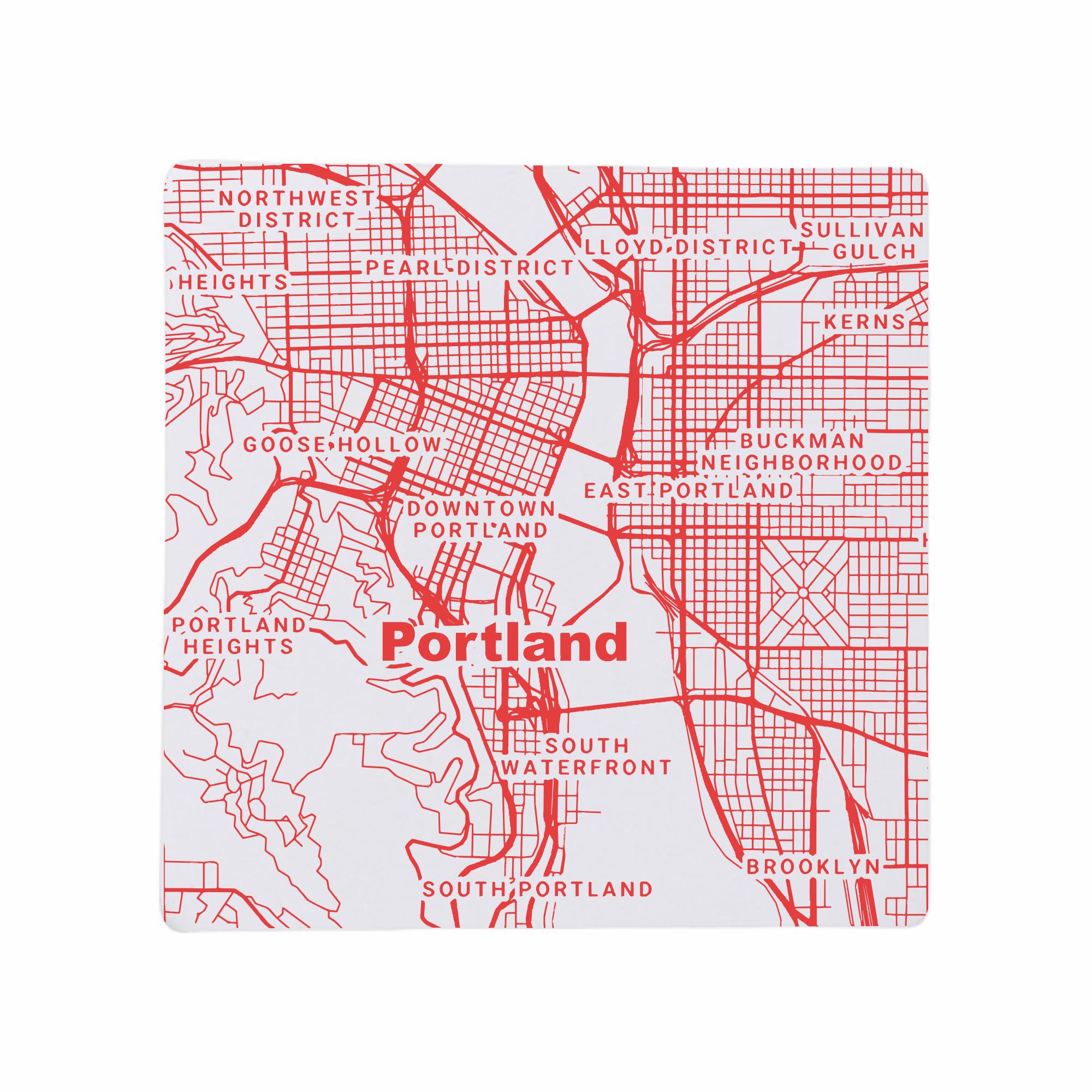 Discover Portland OR Ceramic Coasters Set - Oregon Home Decor and Travel Keepsake