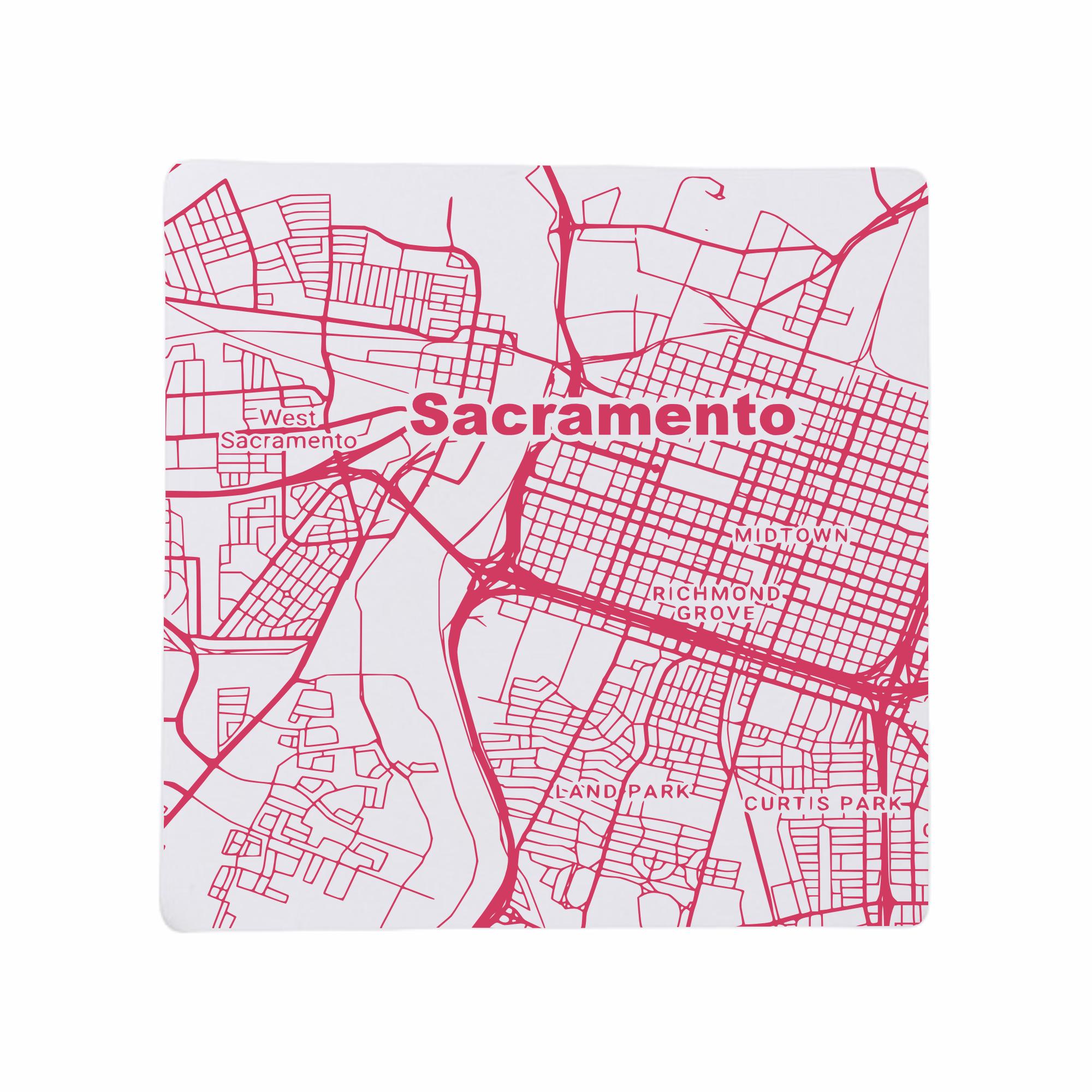 Discover Sacramento CA Ceramic Coasters - California Home Decor & Gift Set
