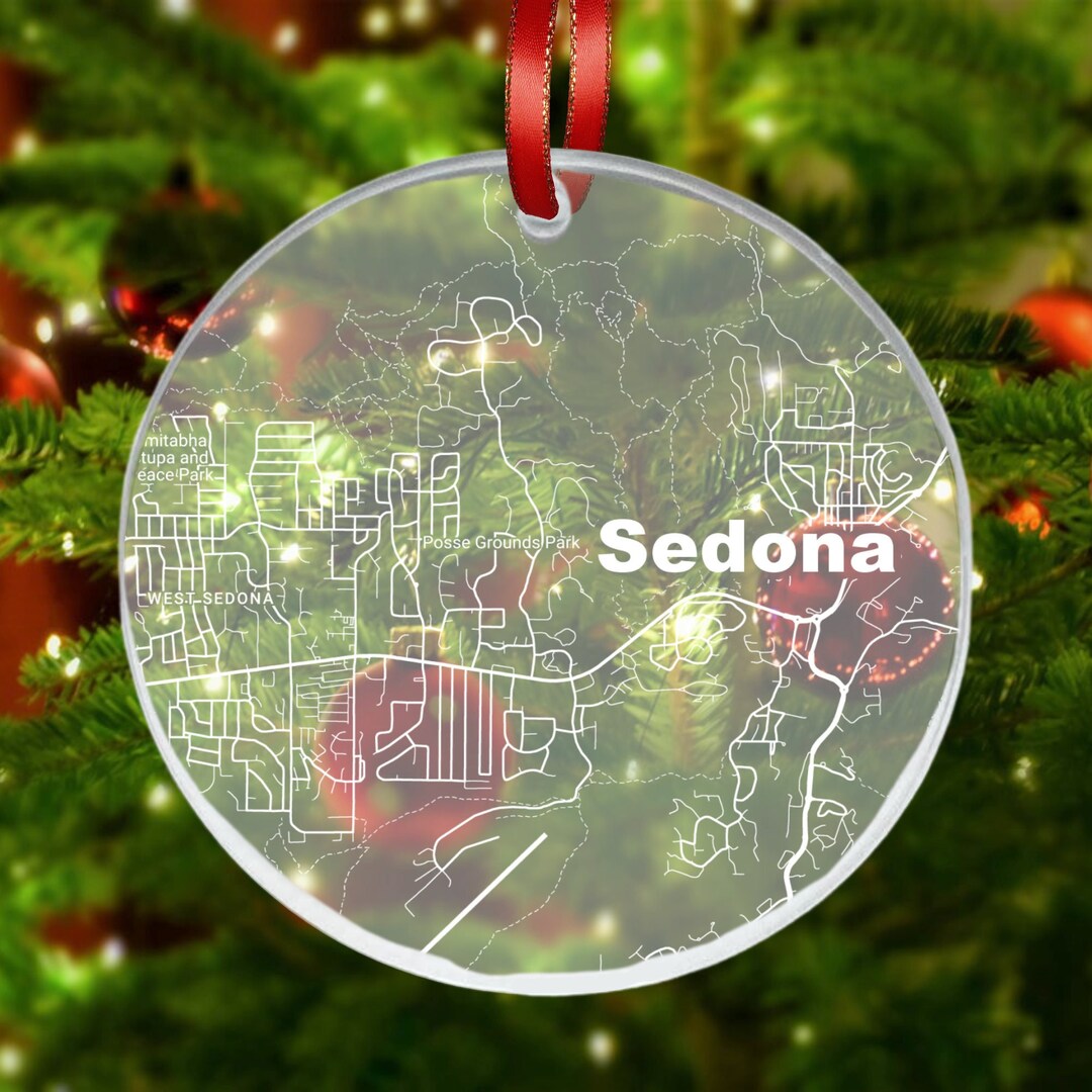 Sedona Map Ornament, Sedona AZ Gift, New City, Sedona Christmas