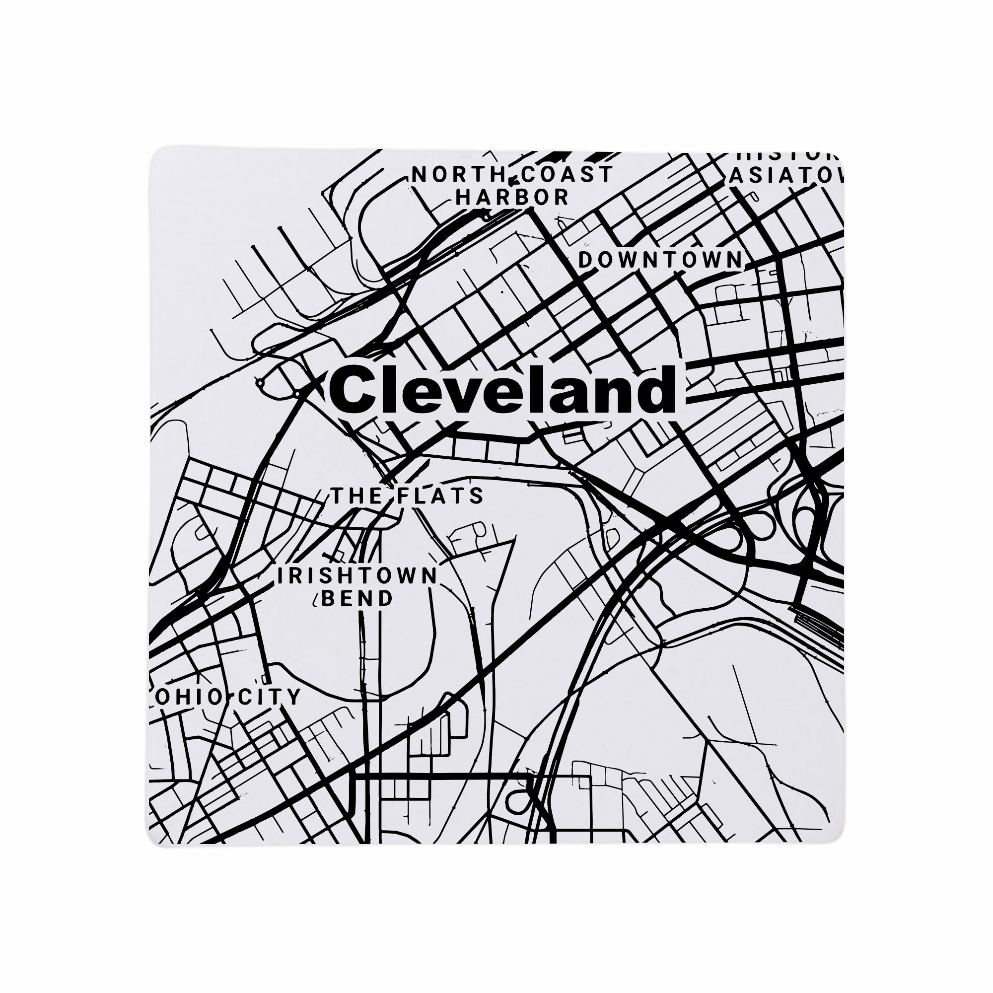 Discover Cleveland OH Coasters Ohio Home Decor, OH Gift, Travel Keepsake, Ceramic Coaster Set
