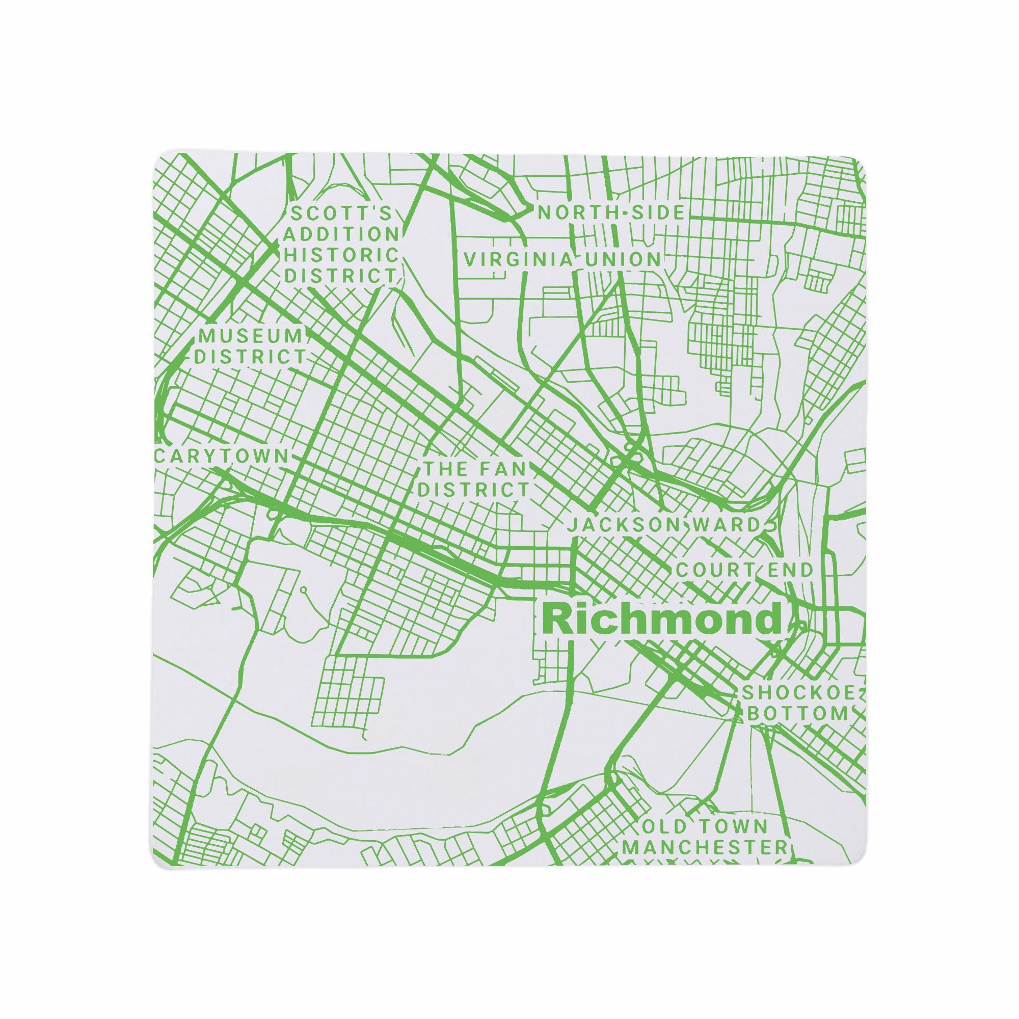 Discover Richmond VA Ceramic Coaster Set - Virginia Home Decor and Travel Keepsake