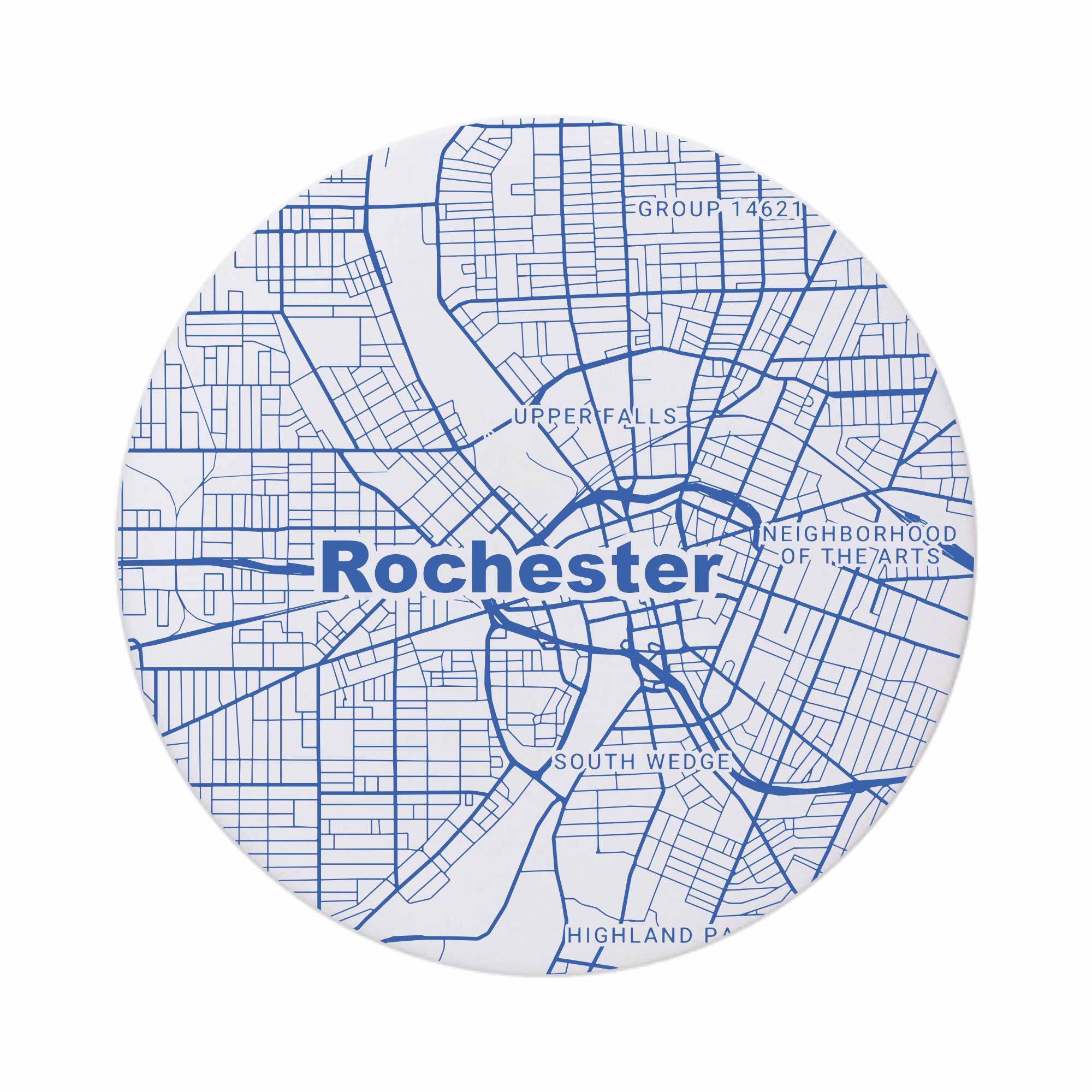 Discover Rochester NY Map Coasters NY Decor, New York Gift, Absorbent Ceramic Coasters
