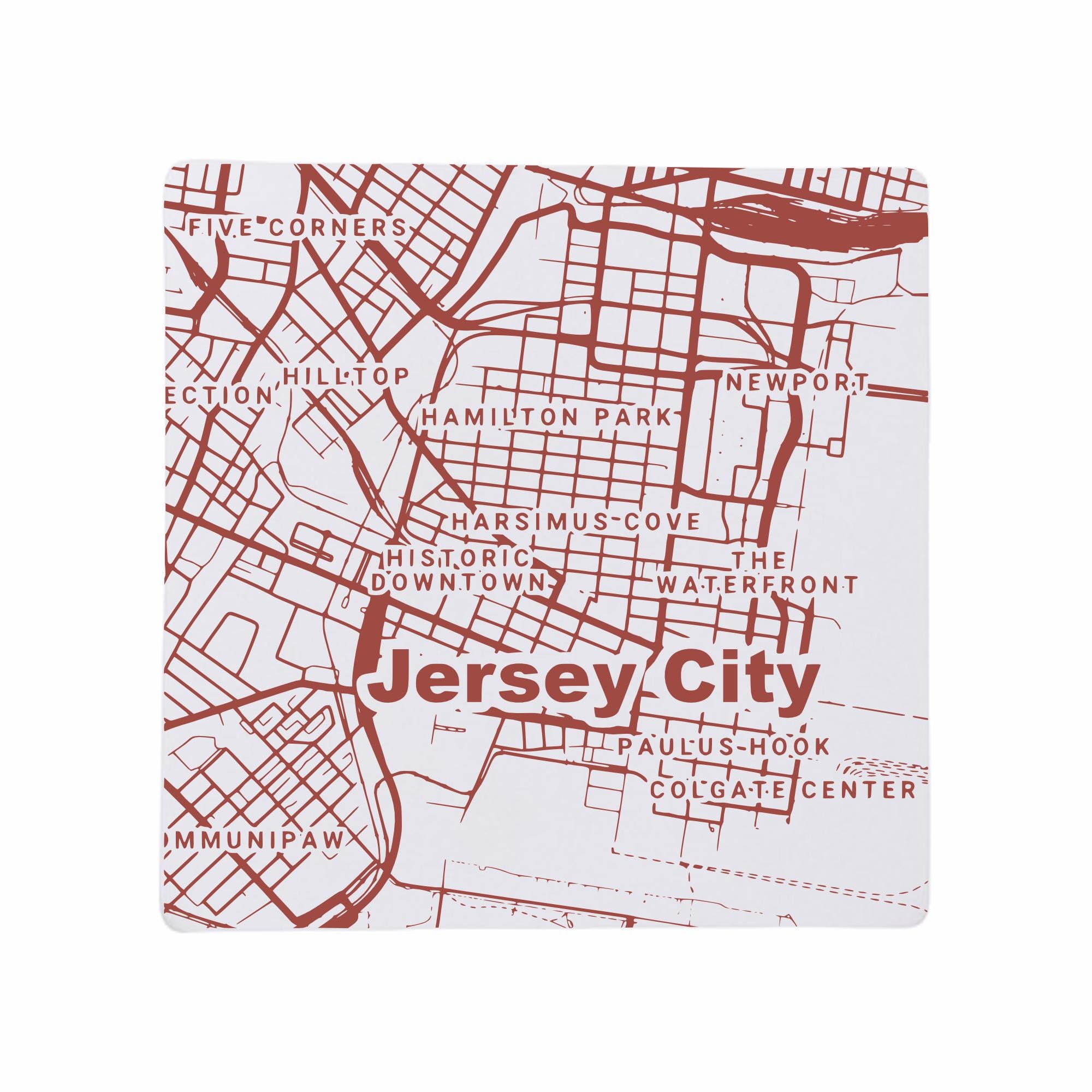 Discover Jersey City NJ Coasters Ceramic Set - New Jersey Home Decor & Gift