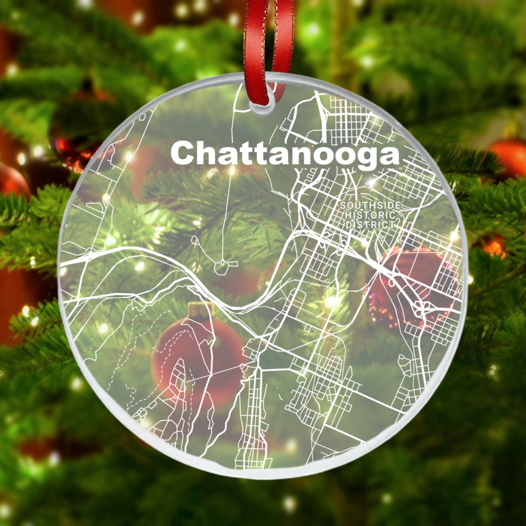 Chattanooga Street Map Ornament Chattanooga TN Gift New Etsy