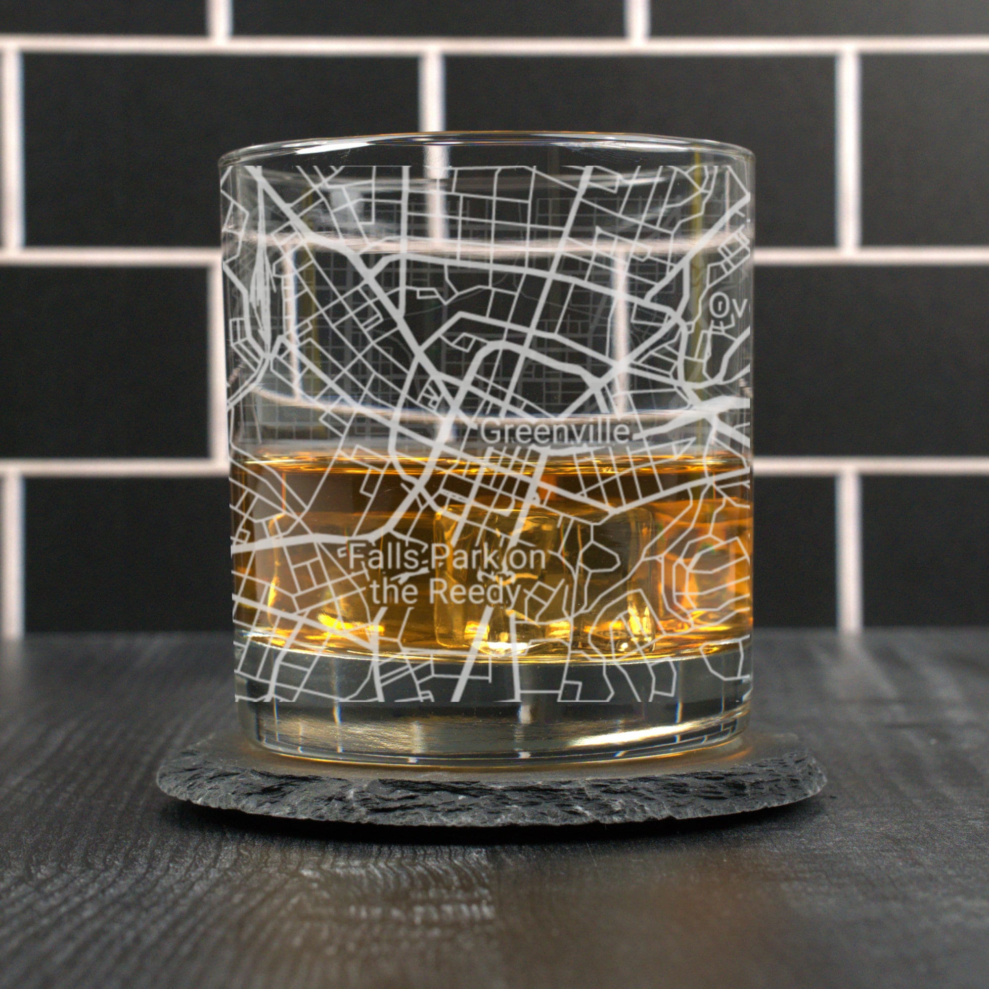 Greenville Whiskey Glass Greenville SC Rocks Glass Engraved Etsy
